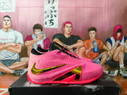 Nike Pink and Gold Basketball Shoes