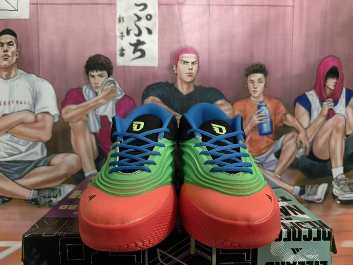 Adidas Basketball Sneakers Green Blue Red