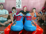 Nike Blue Graphic Swoosh Basketball Sneakers