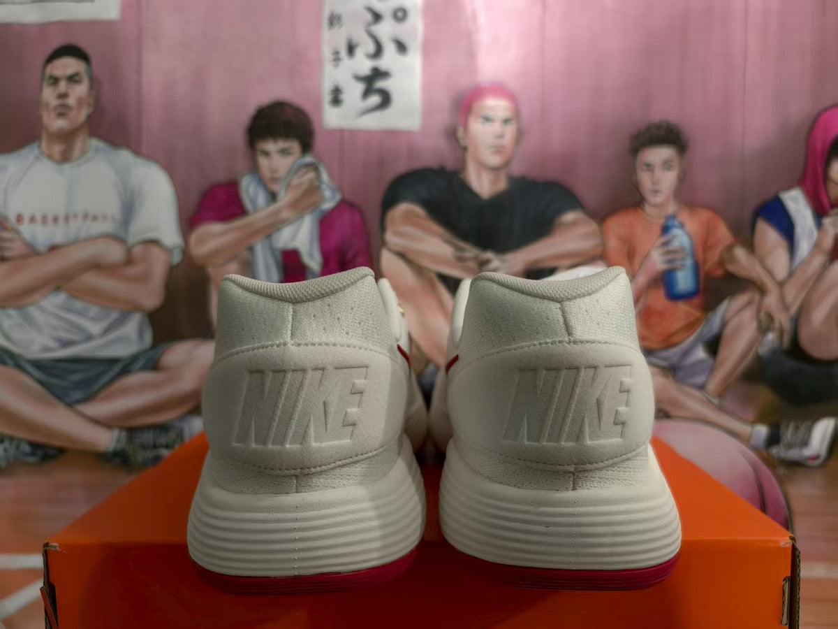 Nike White and Red Swoosh Sneakers