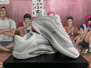 Nike White Basketball Sneakers with Silver Swoosh
