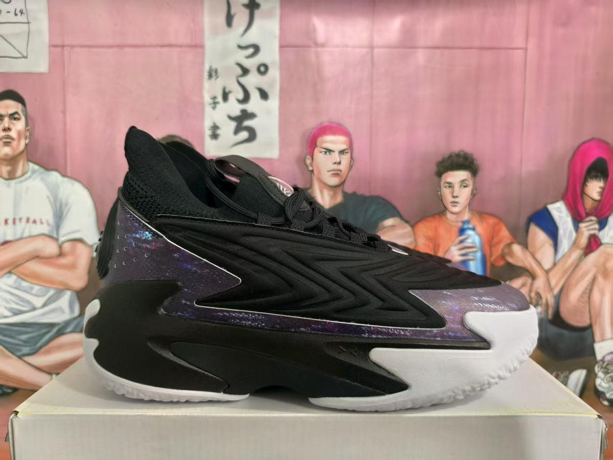 H-Flow Black Purple Basketball Sneakers