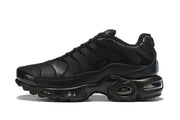 Nike Air Max Plus Sneakers, Black and White Leather Style