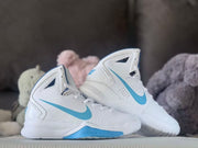 Nike HD2010 Kids Basketball Sneakers White Carolina Blue