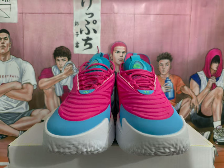 HELLOW Pink Blue Basketball Sneakers
