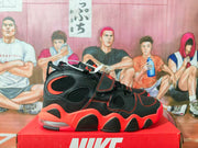 Nike Black/Red High-Top Sneakers with Air Detail