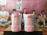 Jordan 12 Retro White and Pink High-Top Sneakers