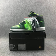 Jordan 1 Mid Fluorescent Green Sneakers 554724-330