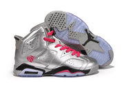 Air Jordan 6 High-Top Sneakers Silver Pink 543390-009