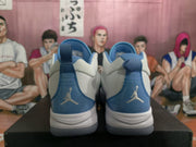 Jordan Flight Basketball Sneakers White and Blue