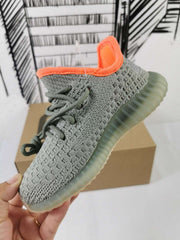 Yeezy 350 V2 Kids' Sneakers in Gray and Orange