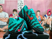 Nike Zoom Basketball Shoes in Teal and Black