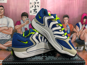 Nike Blue and White Sneakers with Neon Green Accents