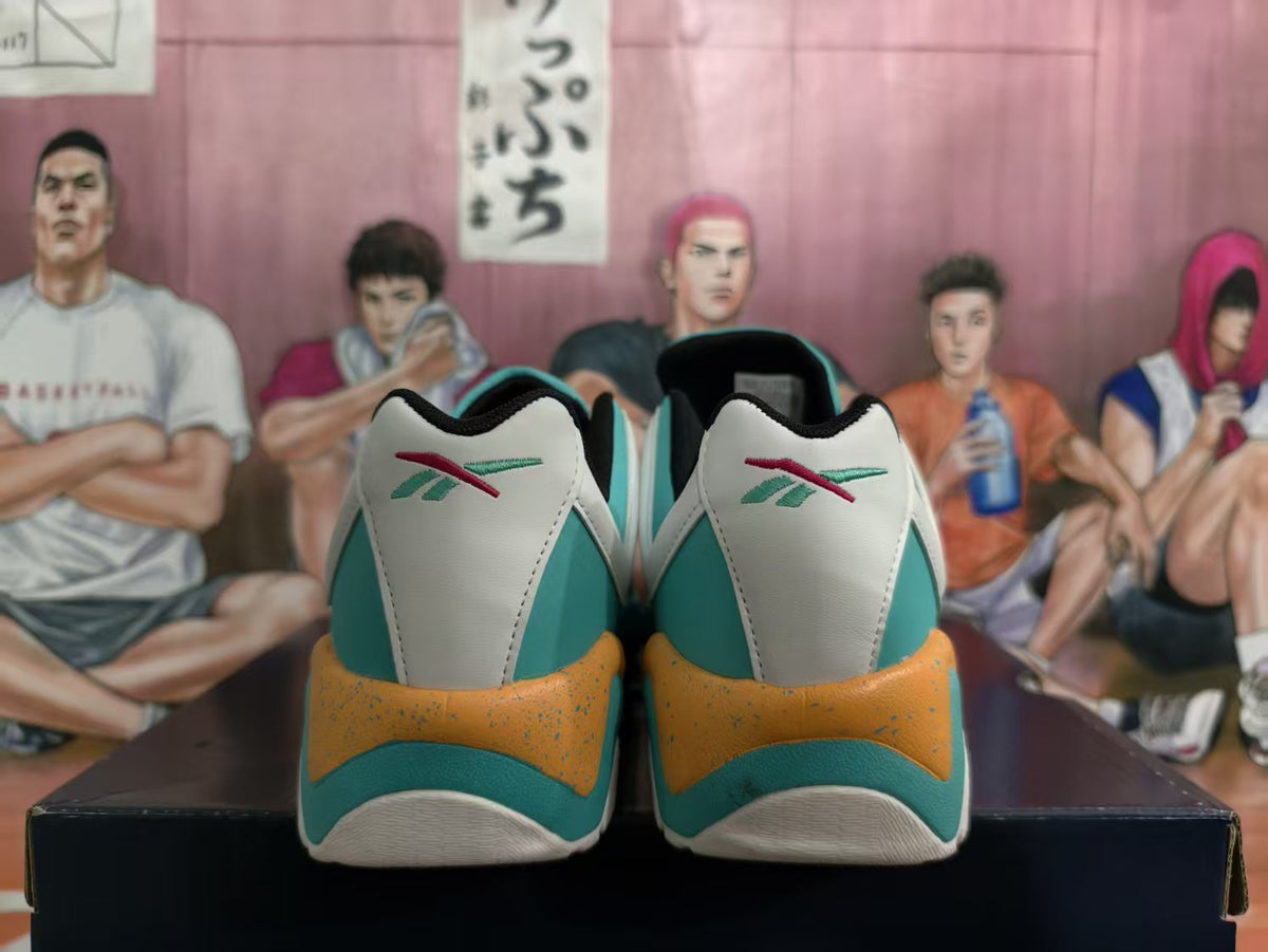 Reebok Basketball Sneakers Lake Green White Orange