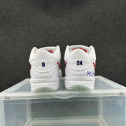 Nike White and Red Basketball Sneakers
