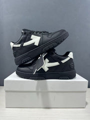 Off-White Out Of Office Sneakers Black White OMAI89C99LEA0191001