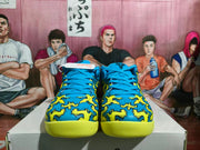 Nike Blue and Yellow Basketball Sneakers