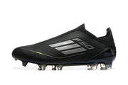 adidas F50 Laceless FG Soccer Cleats Black Gold