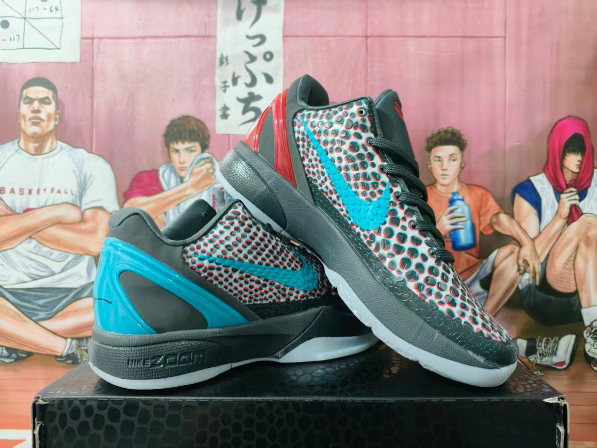 Nike Kobe Basketball Sneakers Black Turquoise Red 3D Hollywood