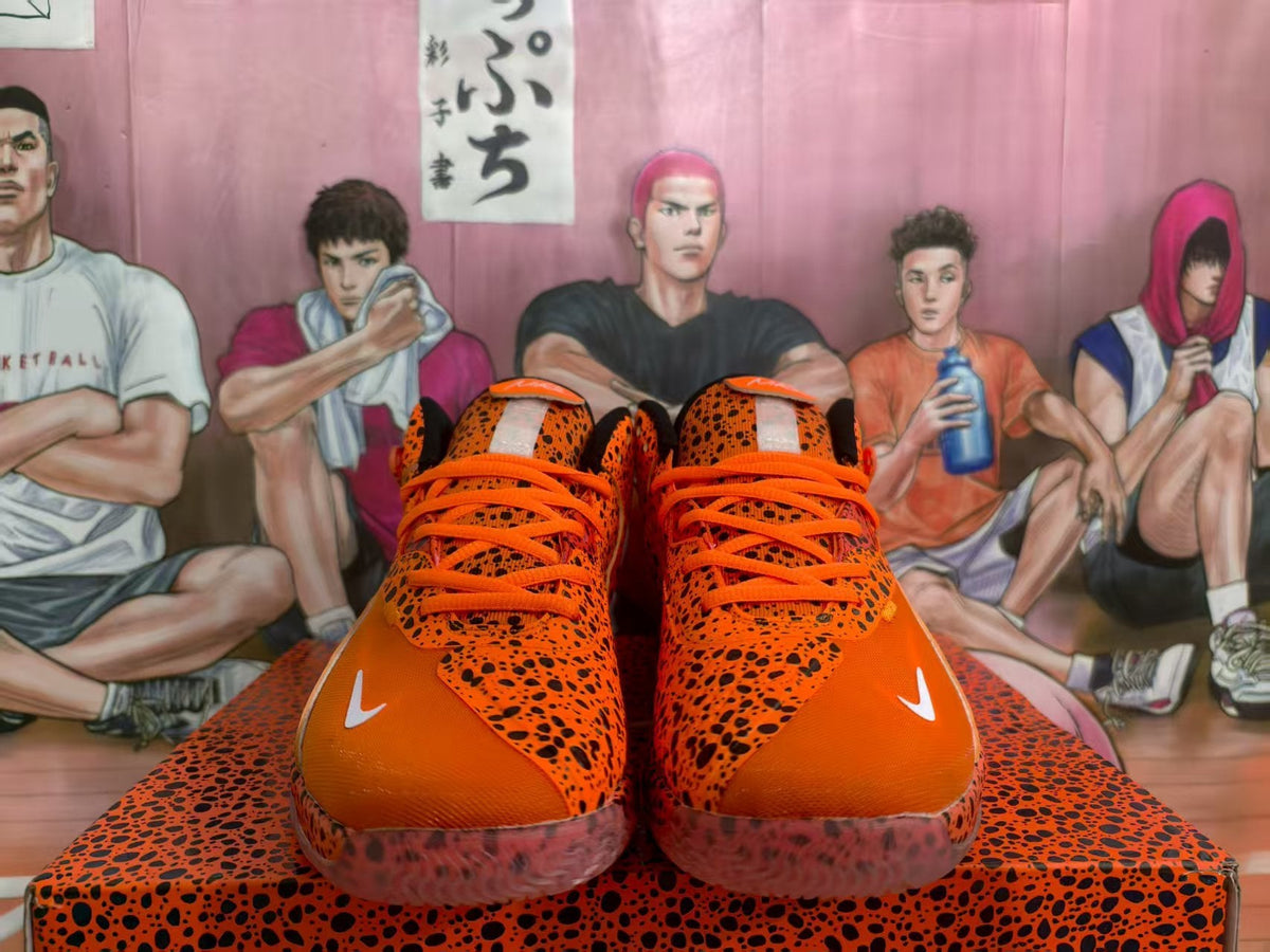 Nike Orange Leopard Print Basketball Sneakers