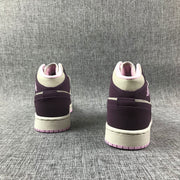 Jordan Air Jordan 1 Mid Kids' Sneakers White and Purple