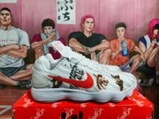 Nike Anime Graphic Sneakers White with Red Swoosh