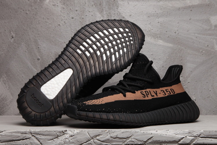 Yeezy 350 V2 Black Peach Stripe Sneakers