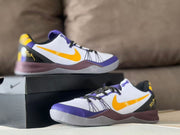Nike Kobe 8 Elite Basketball Shoes, Lakers White Purple Gold
