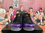 Electric Purple High-Top Sneakers with Black Accents