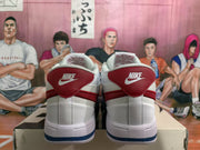 Nike White and Red Low-Top Sneakers