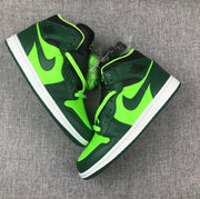 Jordan 1 Mid Fluorescent Green Sneakers 554724-330