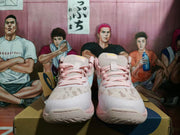 ASICS Basketball Shoes in Pink and White