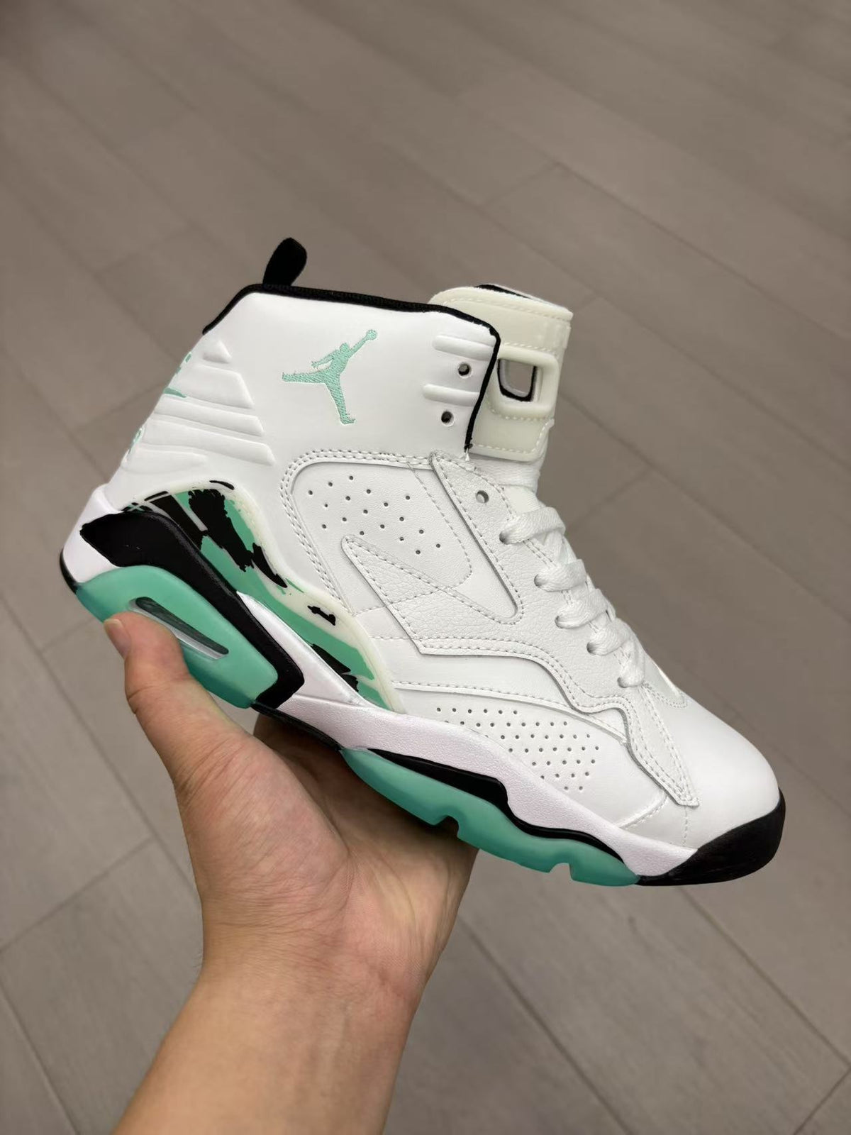 Jordan High-Top Sneakers White Mint Green