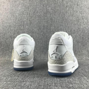 Jordan 3 White Cat Sneakers with Icy Blue Outsole