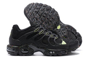 Nike Air Max Plus Black Sneakers with Lime Accents