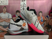 Nike ZoomX Basketball Shoes in White, Gray and Pink