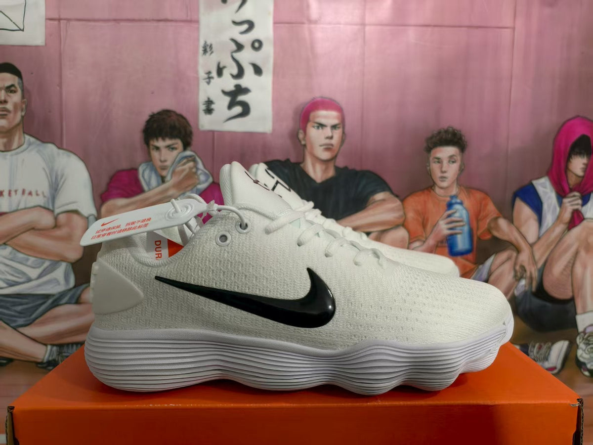Nike White Basketball Sneakers with Black Swoosh
