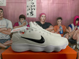 Nike White Basketball Sneakers with Black Swoosh