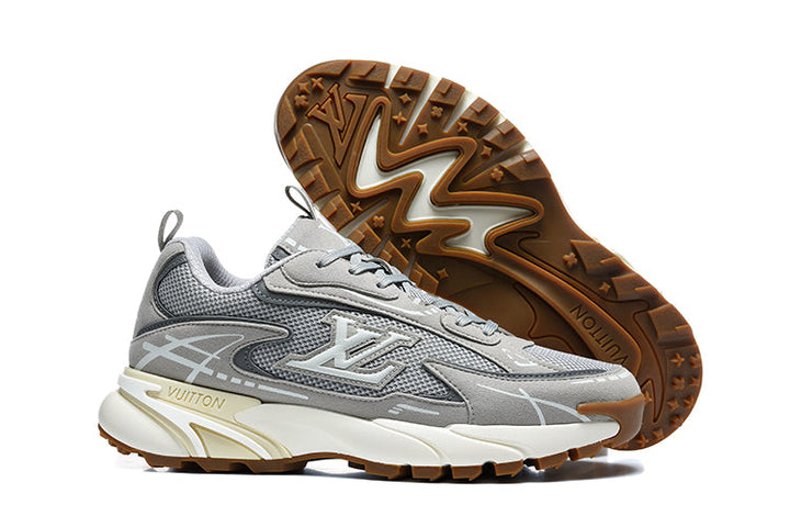 Louis Vuitton Grey Trail Sneakers with Gum Outsole
