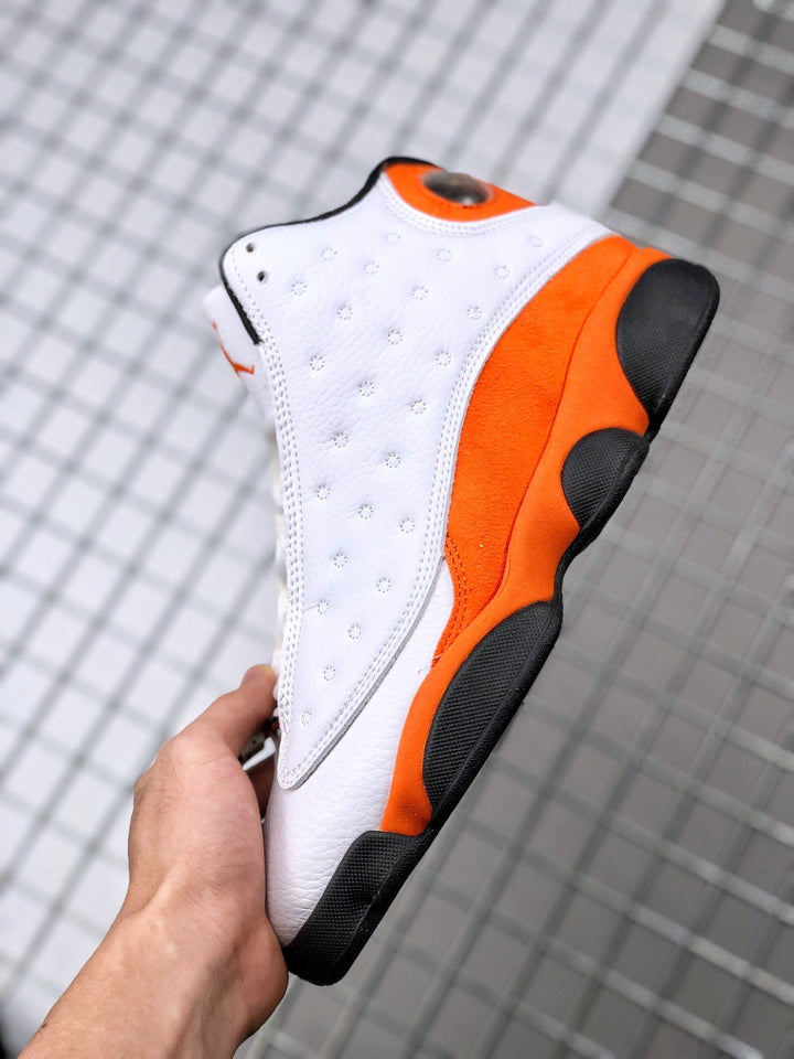 Jordan Air Jordan 13 Starfish White and Orange Sneakers