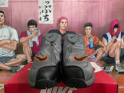 Nike Gray and Orange High-Top Sneakers