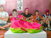 Under Armour Pink and Green Basketball Sneakers