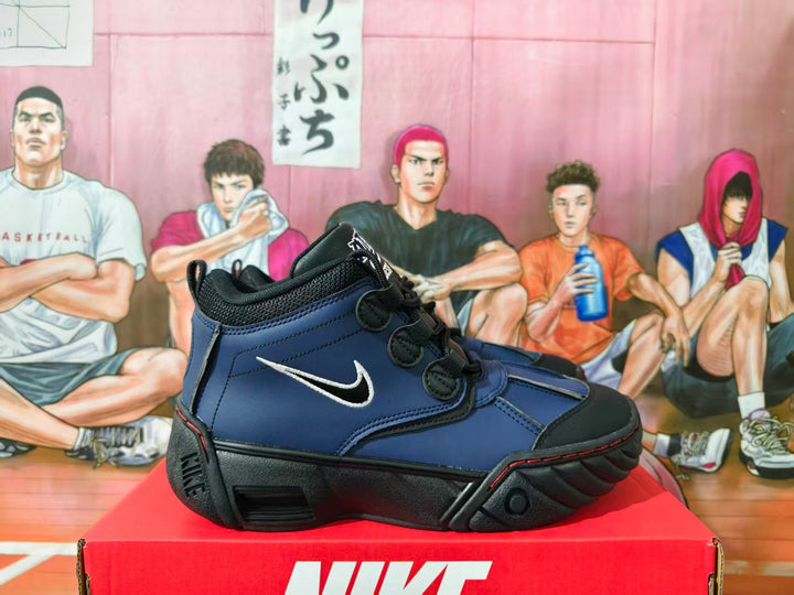 Nike Air Destrukt High-Top Sneakers in Black and Blue