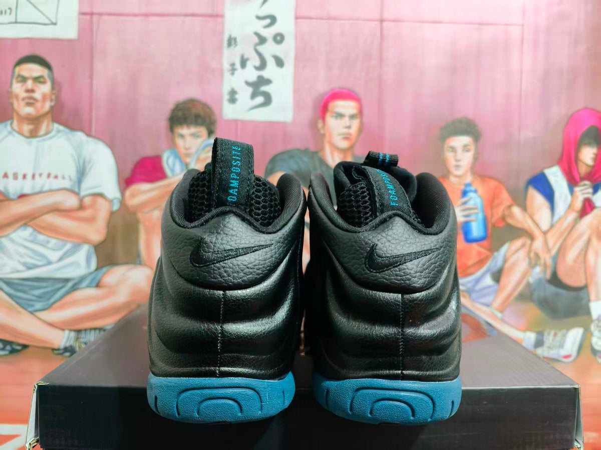 Nike Foamposite Sneakers Black Blue Orange