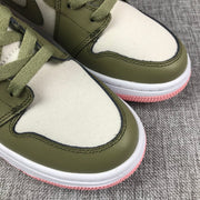 Jordan Air Jordan 1 Mid Olive White Pink Sneakers