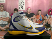 Nike White Purple Yellow High-Top Basketball Sneakers