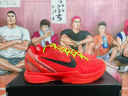 Nike Zoom Basketball Sneakers Red with Neon Laces