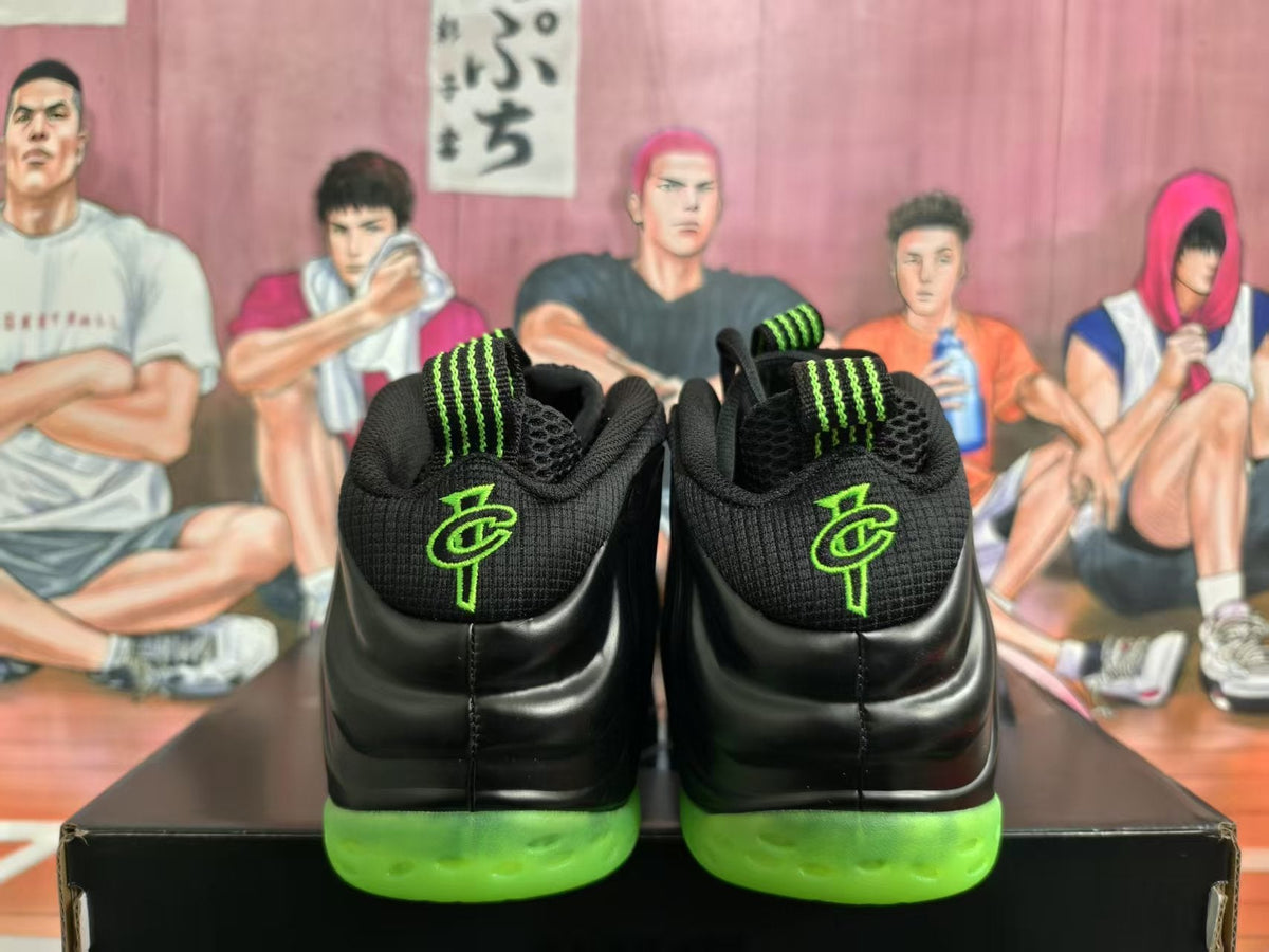 Black and Neon Green Basketball Sneakers