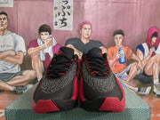 Nike Black and Red Basketball Sneakers