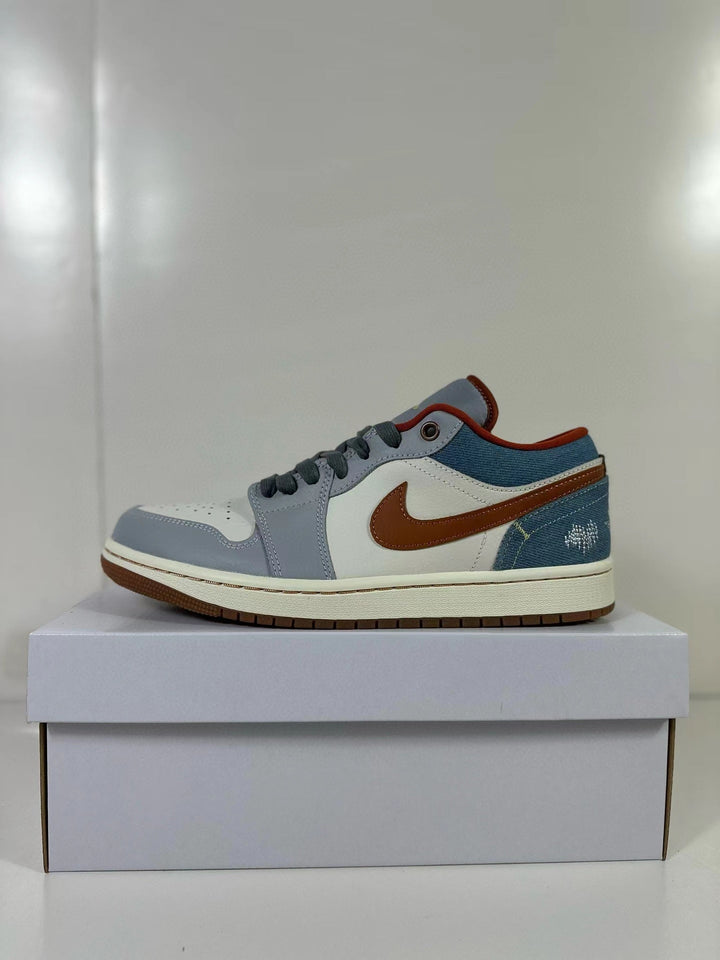 Jordan Air Jordan 1 Low Sneakers Blue Gray and Brown FZ5045-019